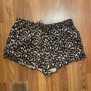 Aerie High Waist Leopard Print Shorts